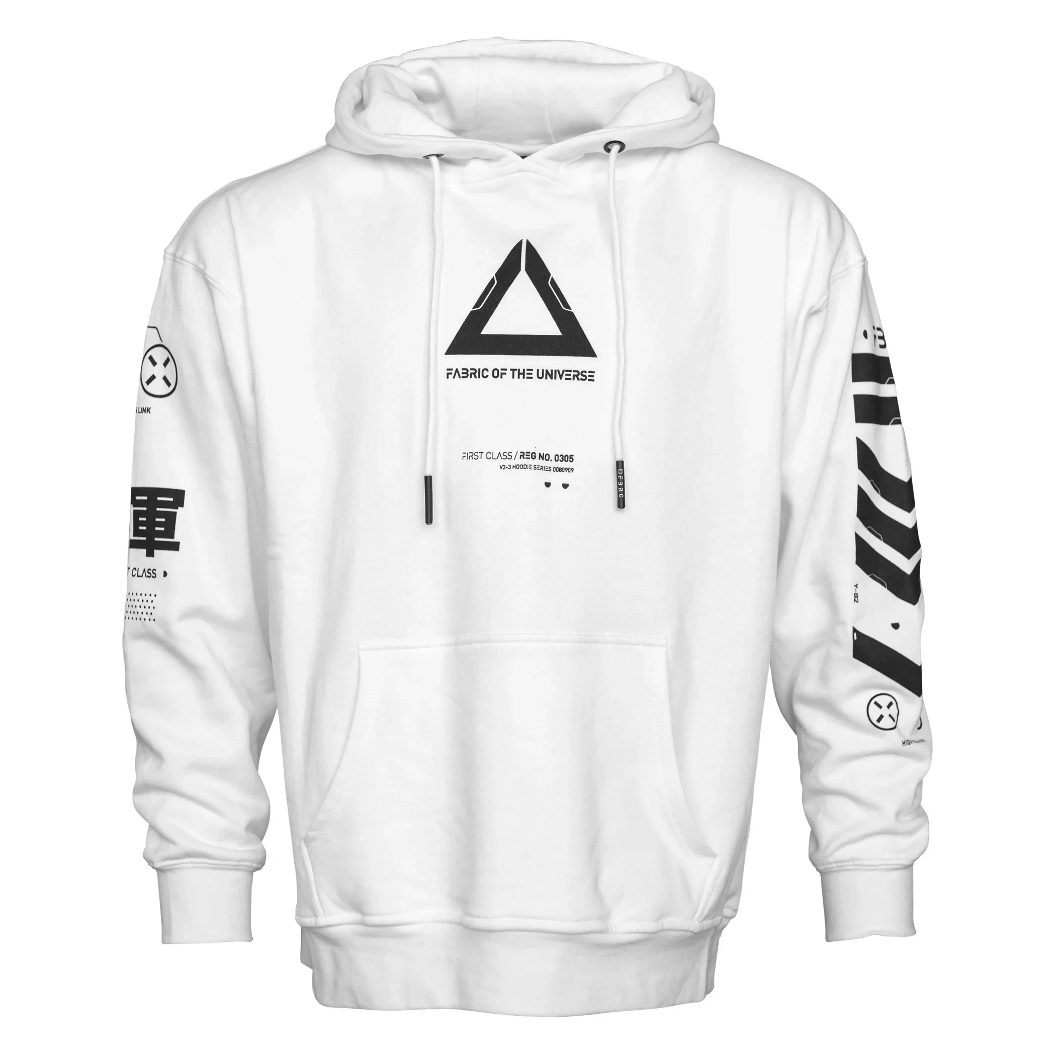 V3-3 White Hoodie - Image 2