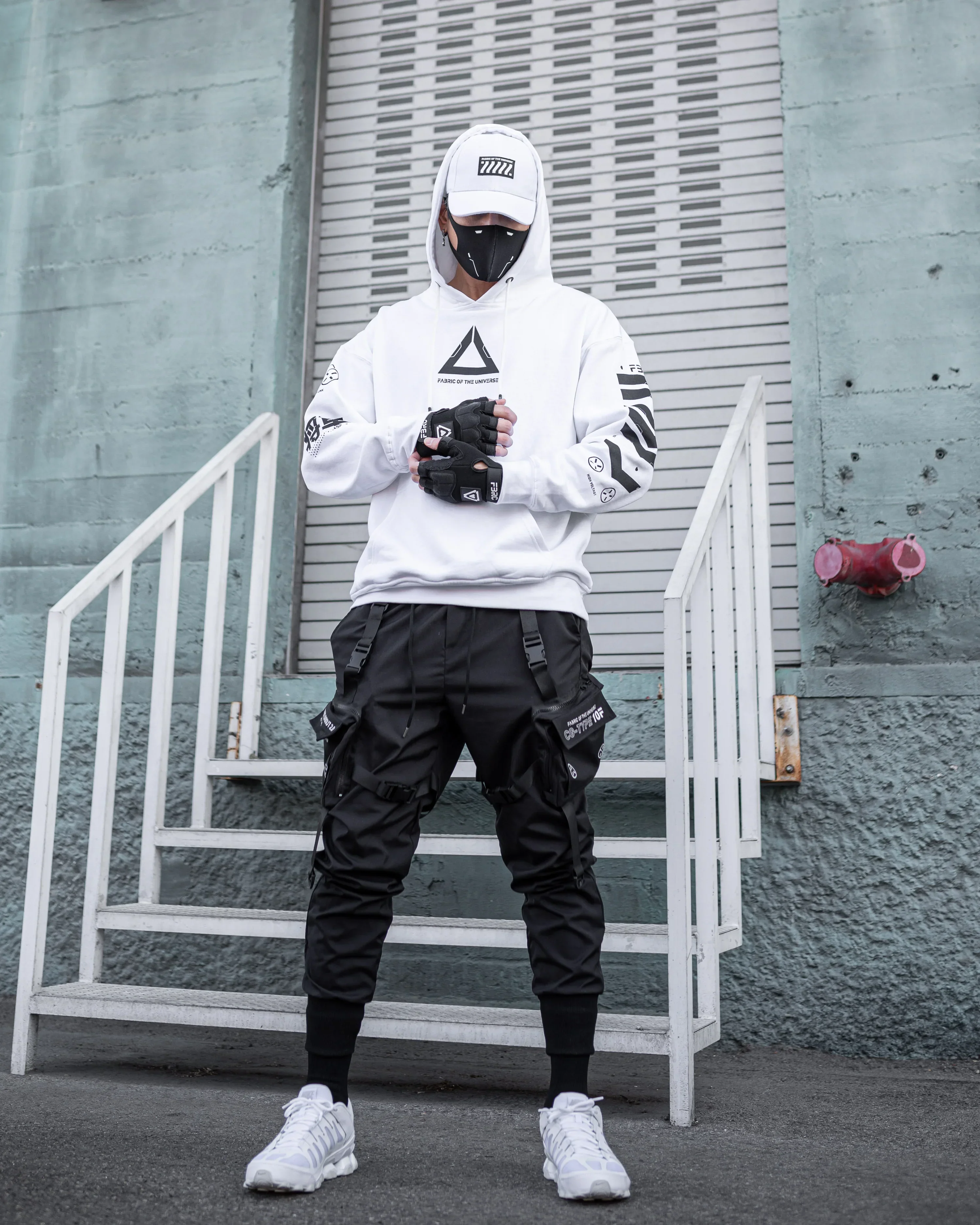 V3-3 White Hoodie - Image 3