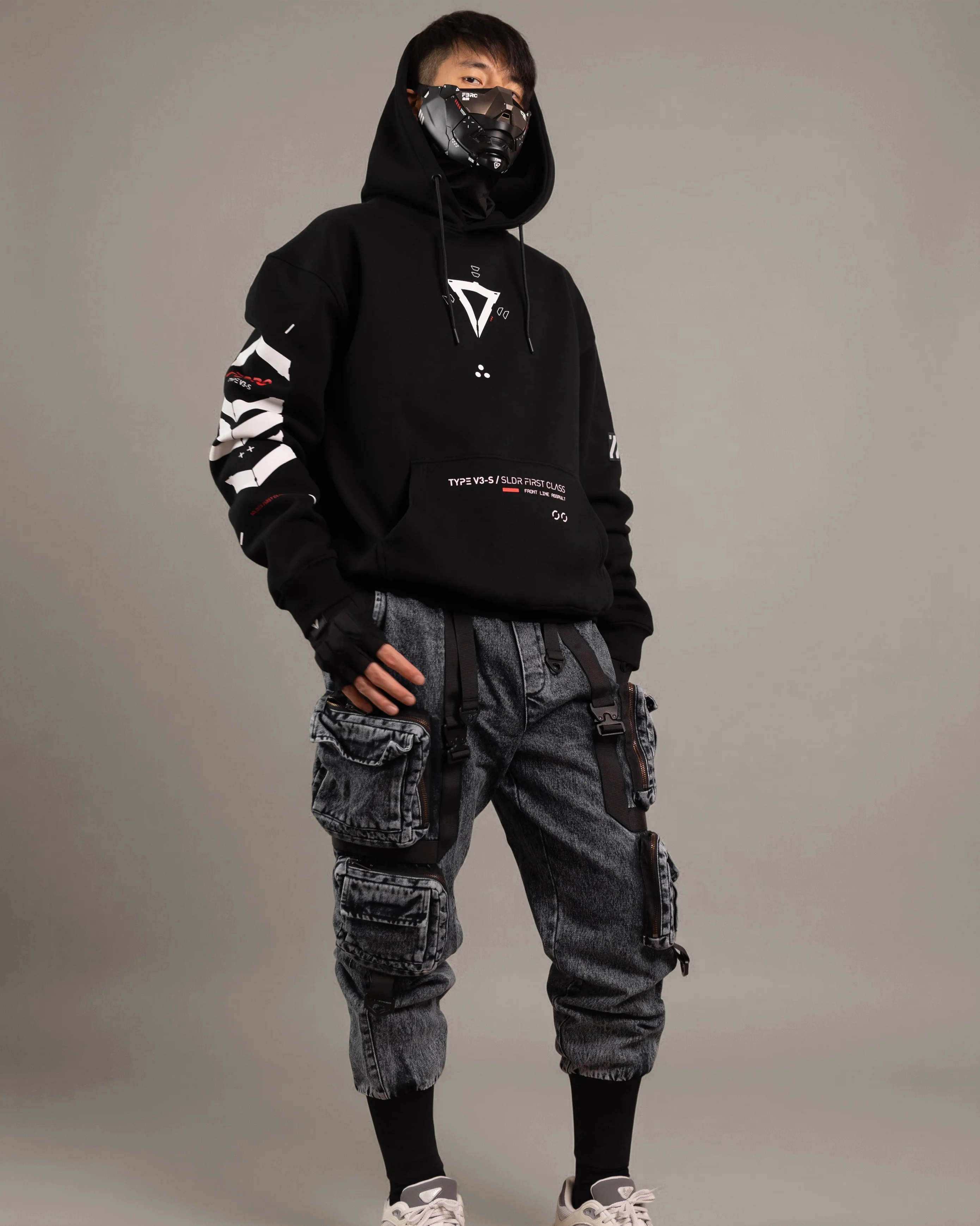 V3-S Black Base Hoodie - Image 11