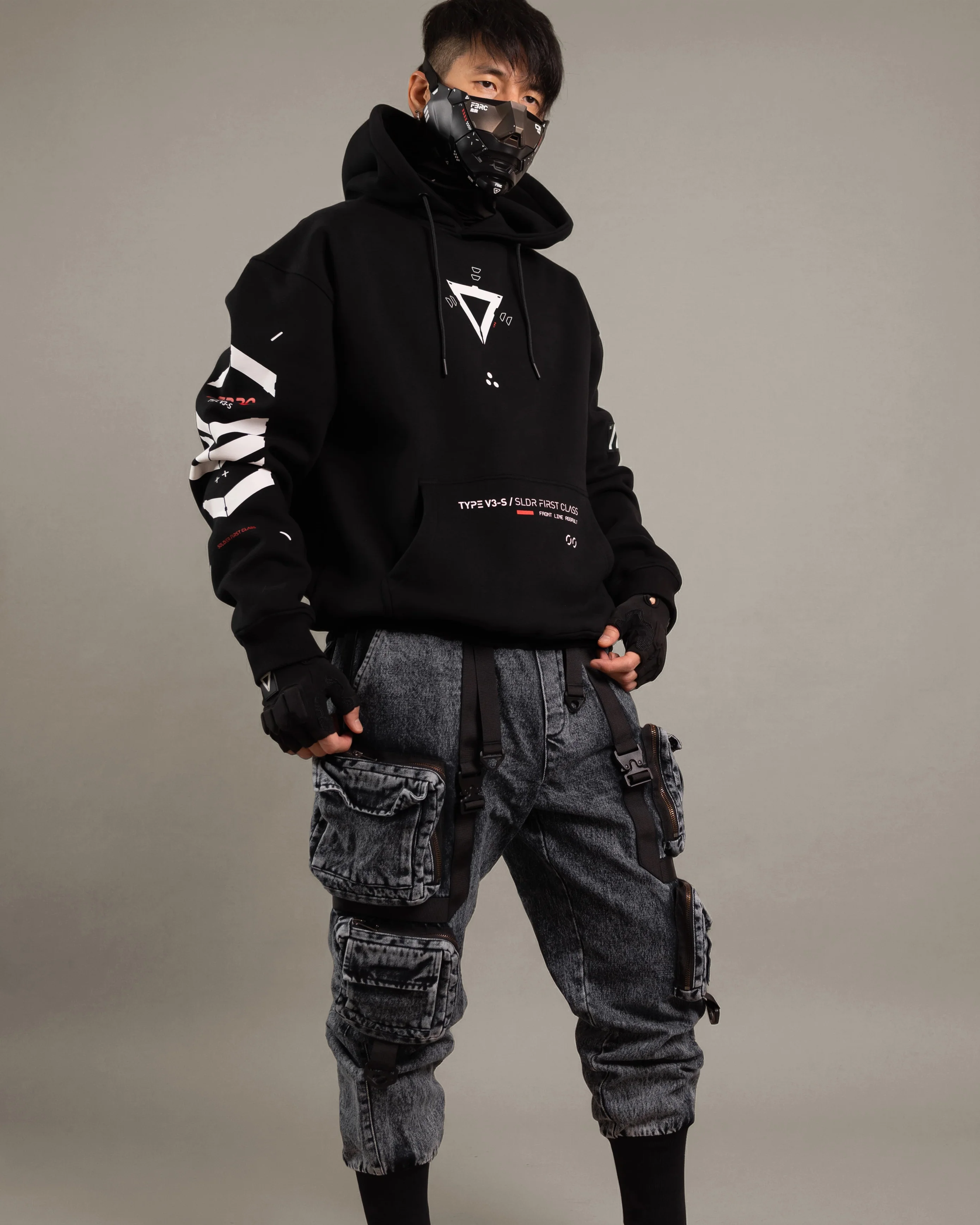 V3-S Black Base Hoodie - Image 4