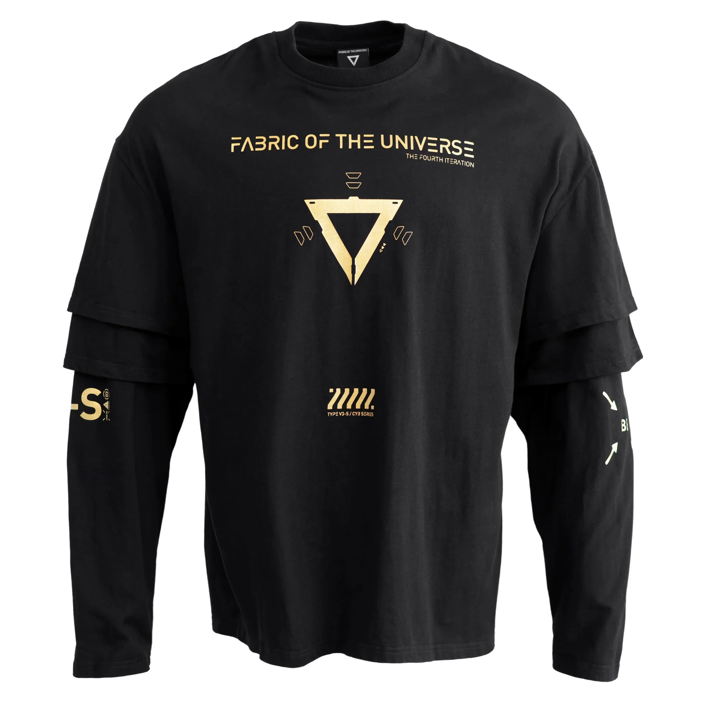 V3-S Black Gold Long Triple Sleeve T - Image 2