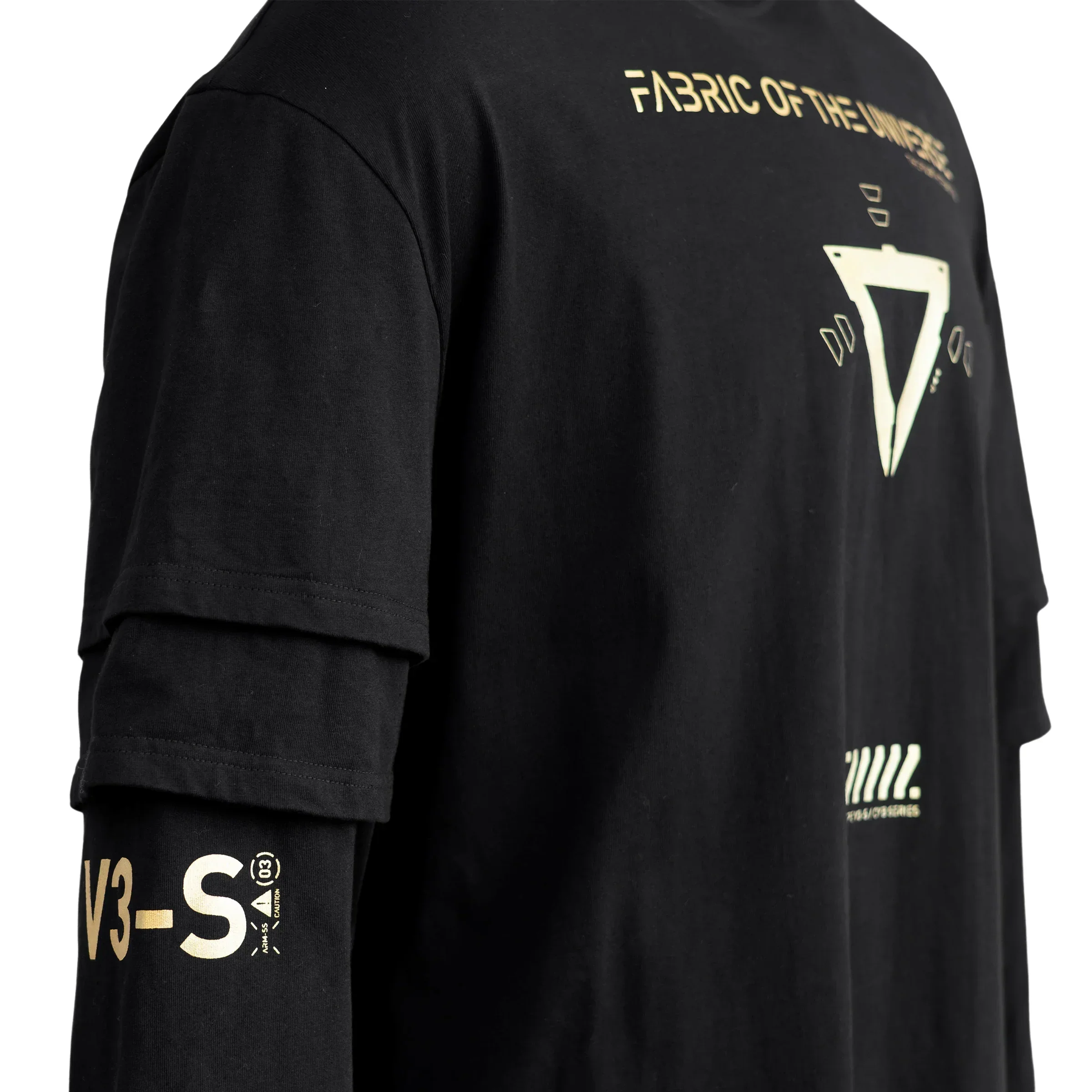 V3-S Black Gold Long Triple Sleeve T - Image 3