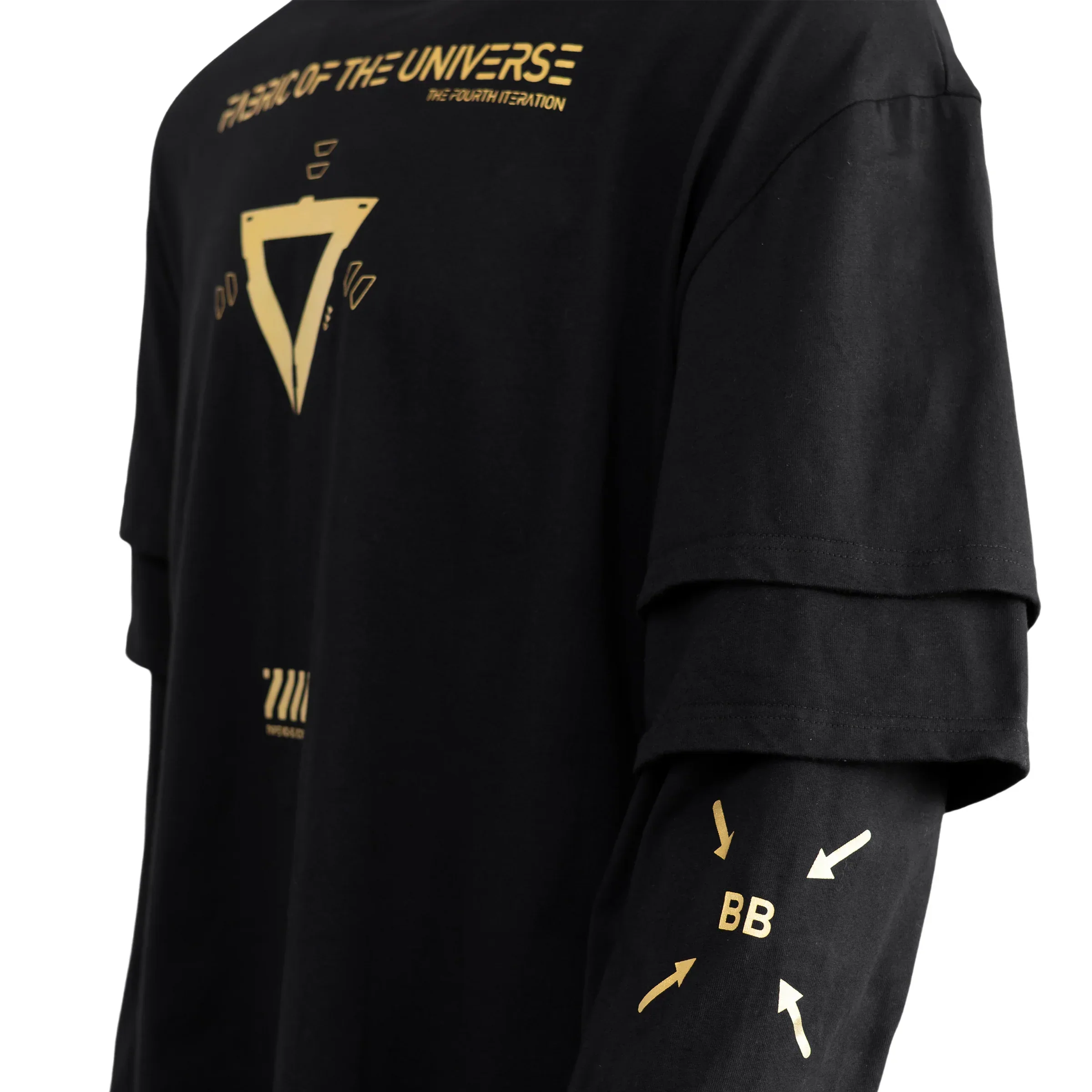 V3-S Black Gold Long Triple Sleeve T - Image 4