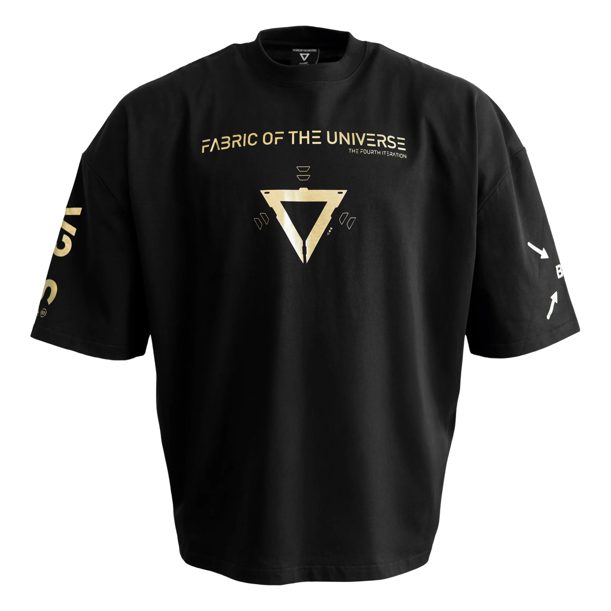 V3-S Black Gold Oversized Short Sleeve T - Image 2