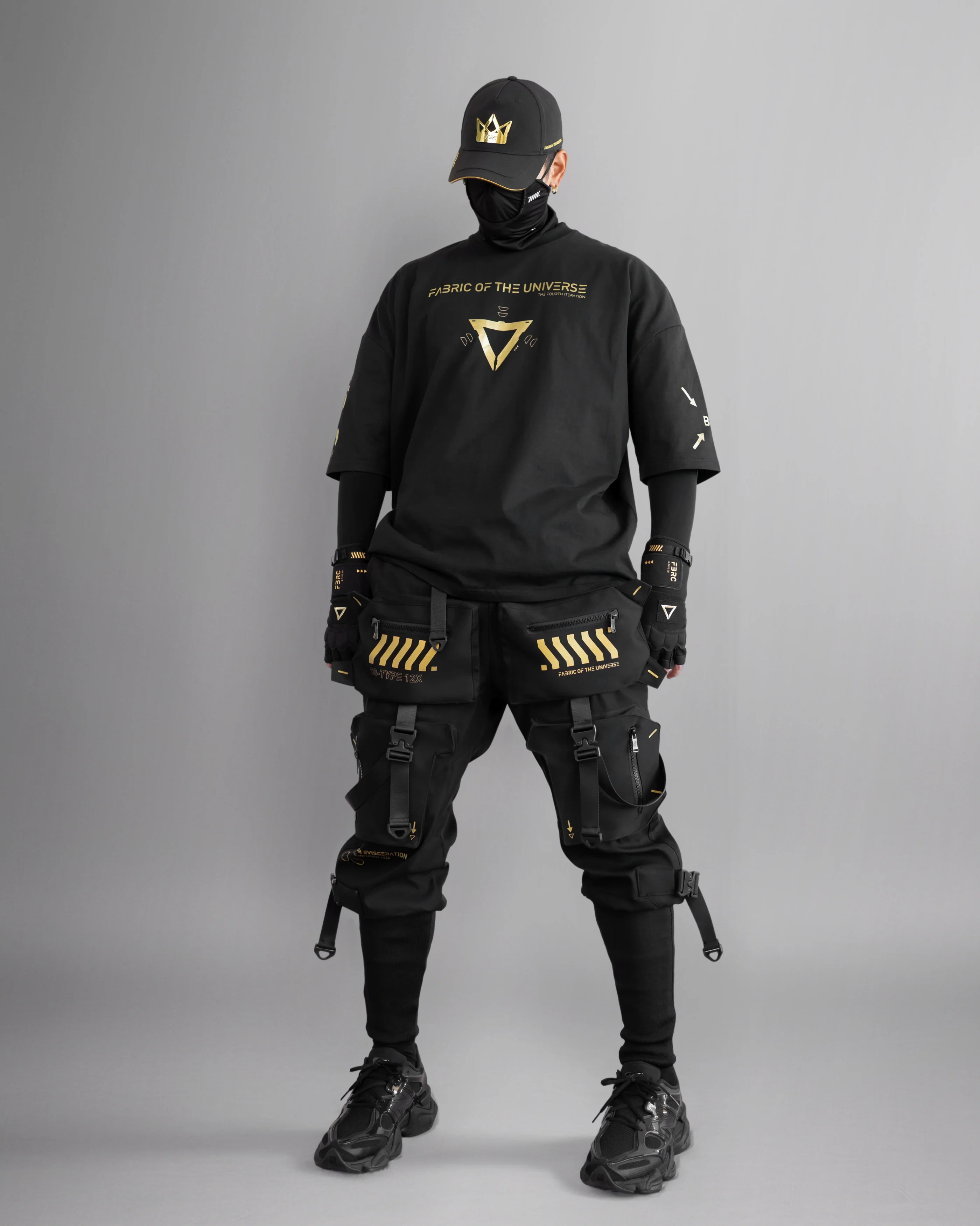 V3-S Black Gold Oversized Short Sleeve T - Image 7
