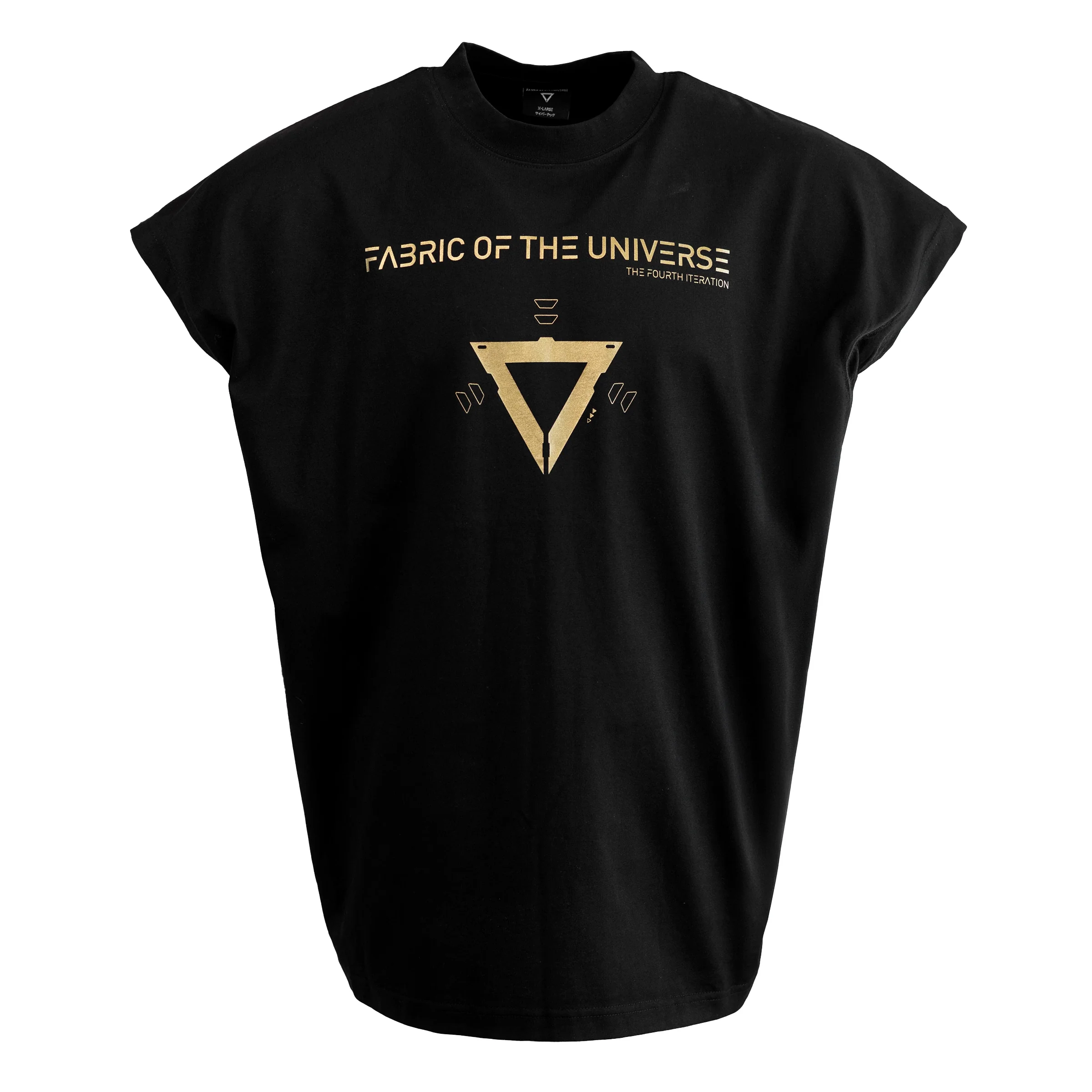 V3-S Black Gold Oversized Sleeveless T - Image 2