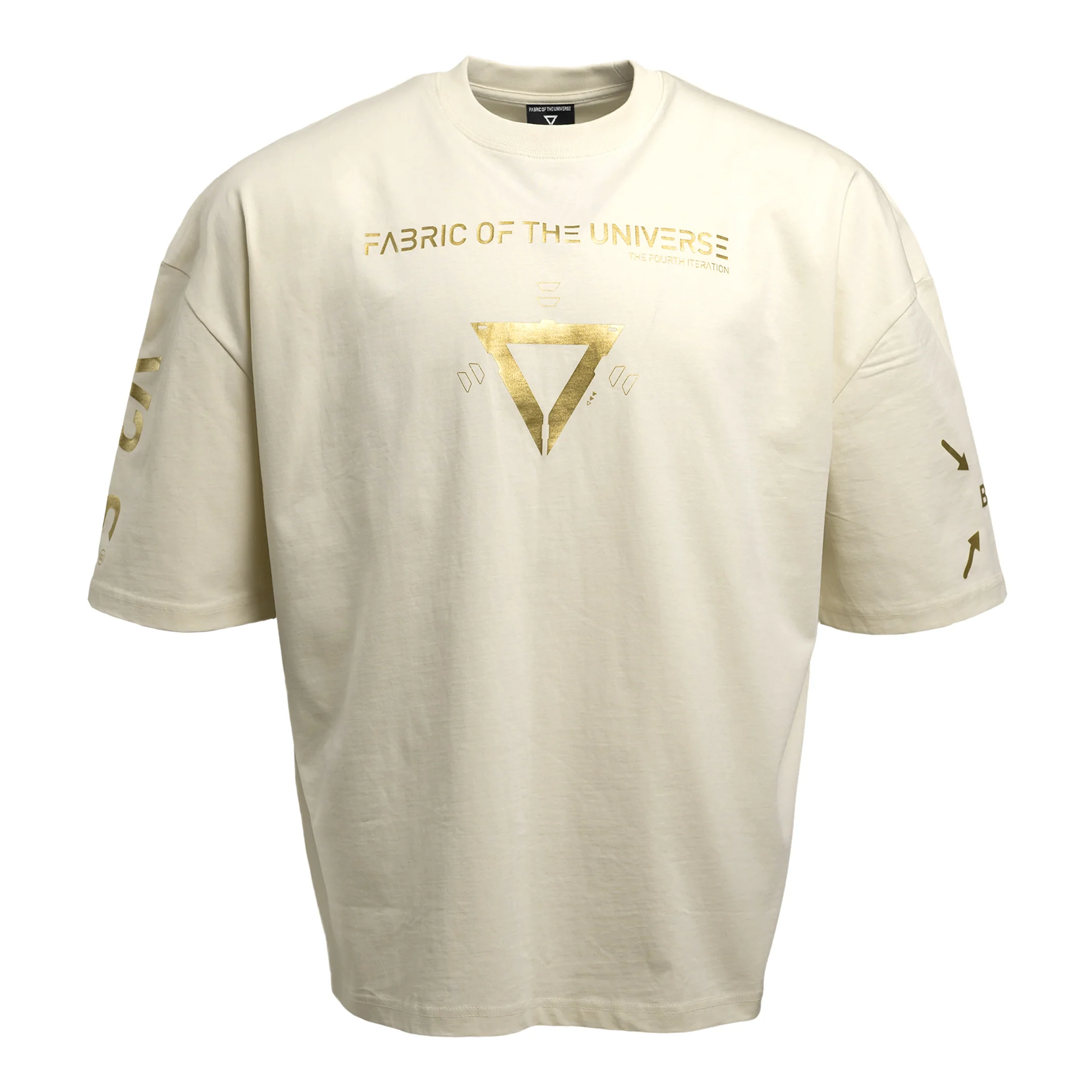 V3-S Ivory Gold Oversized Short Sleeve T - Image 2