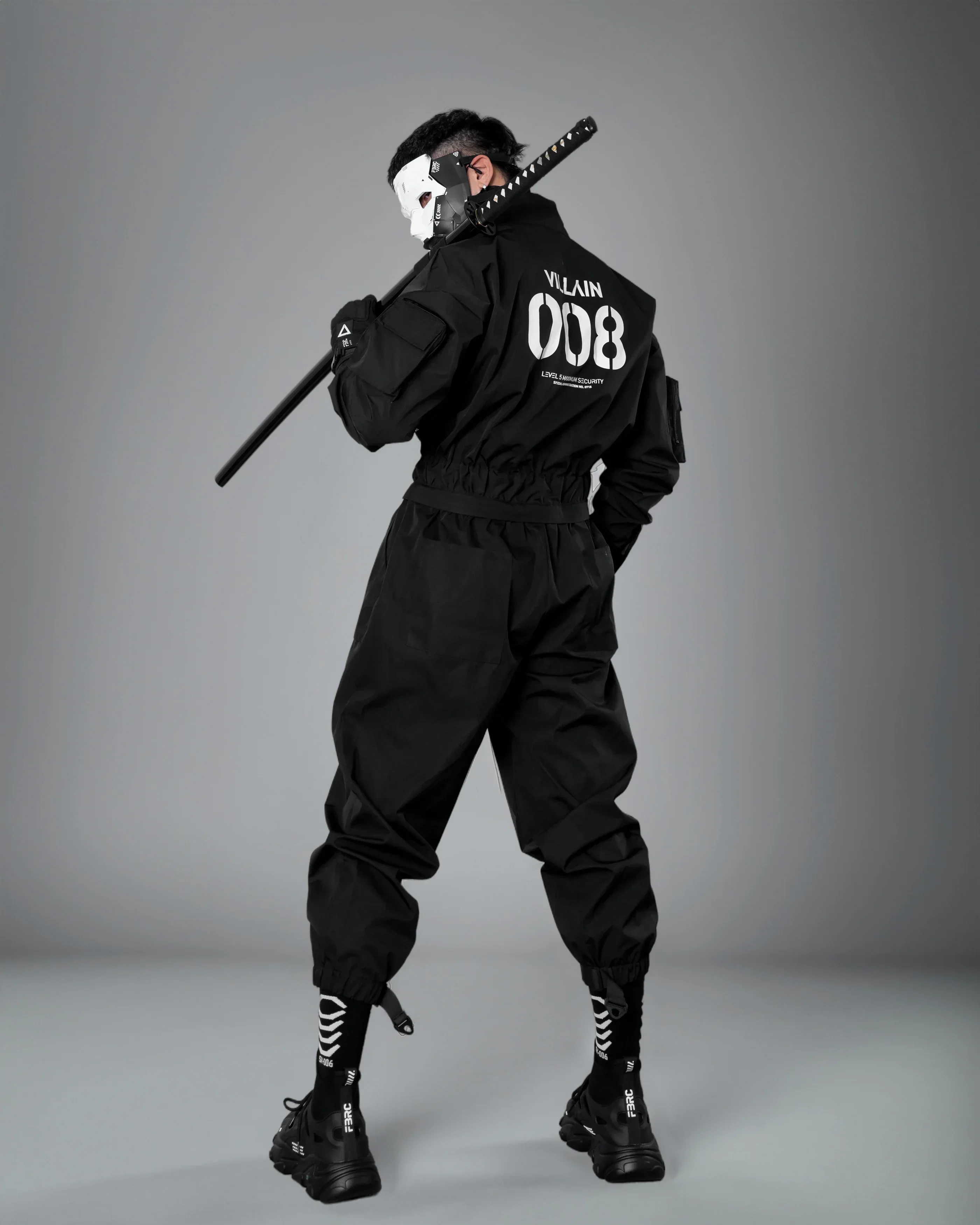 VJ-008 Black Villain Jumpsuit - Image 4