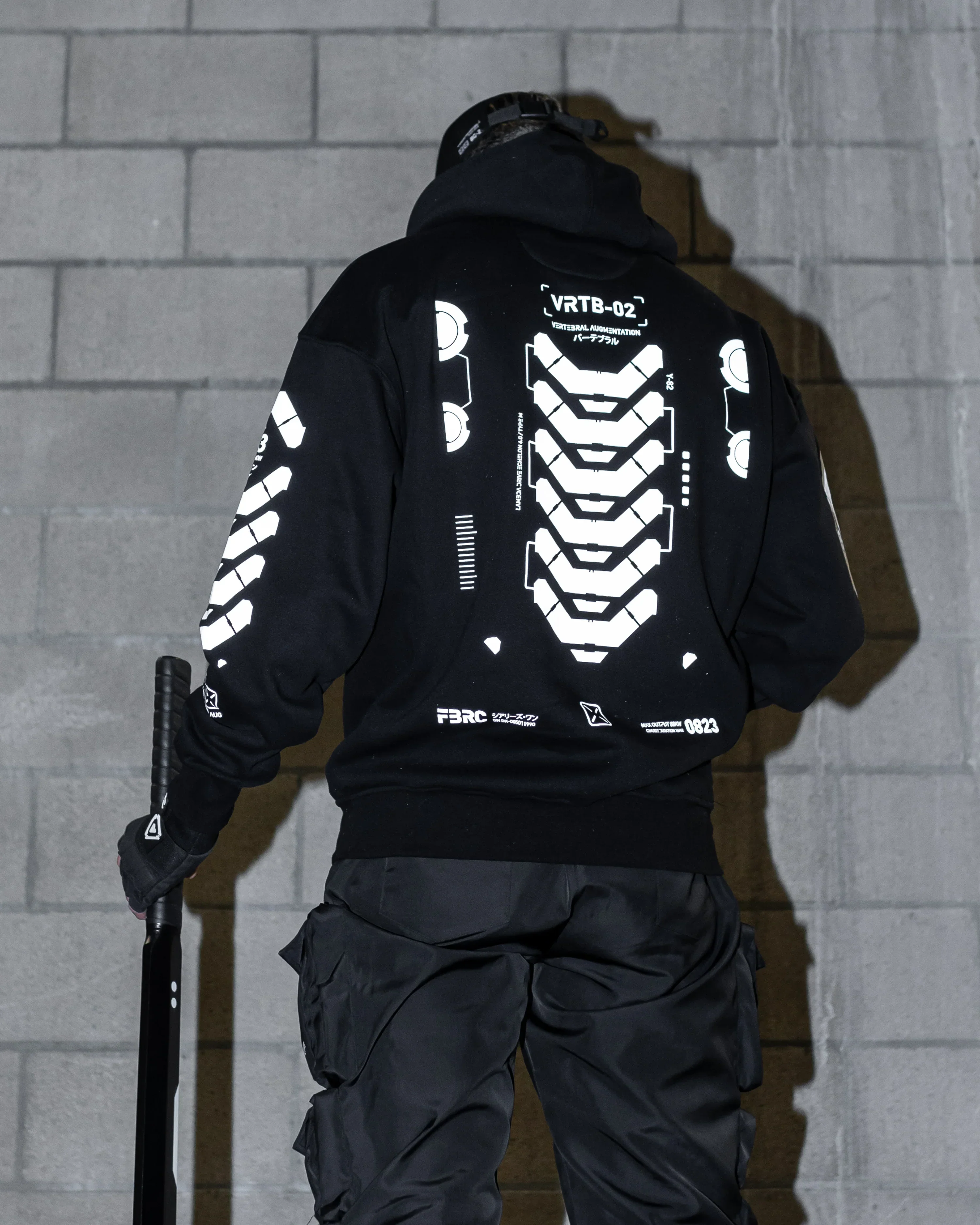 VRTB-02 Black Reflective Hoodie - Image 7