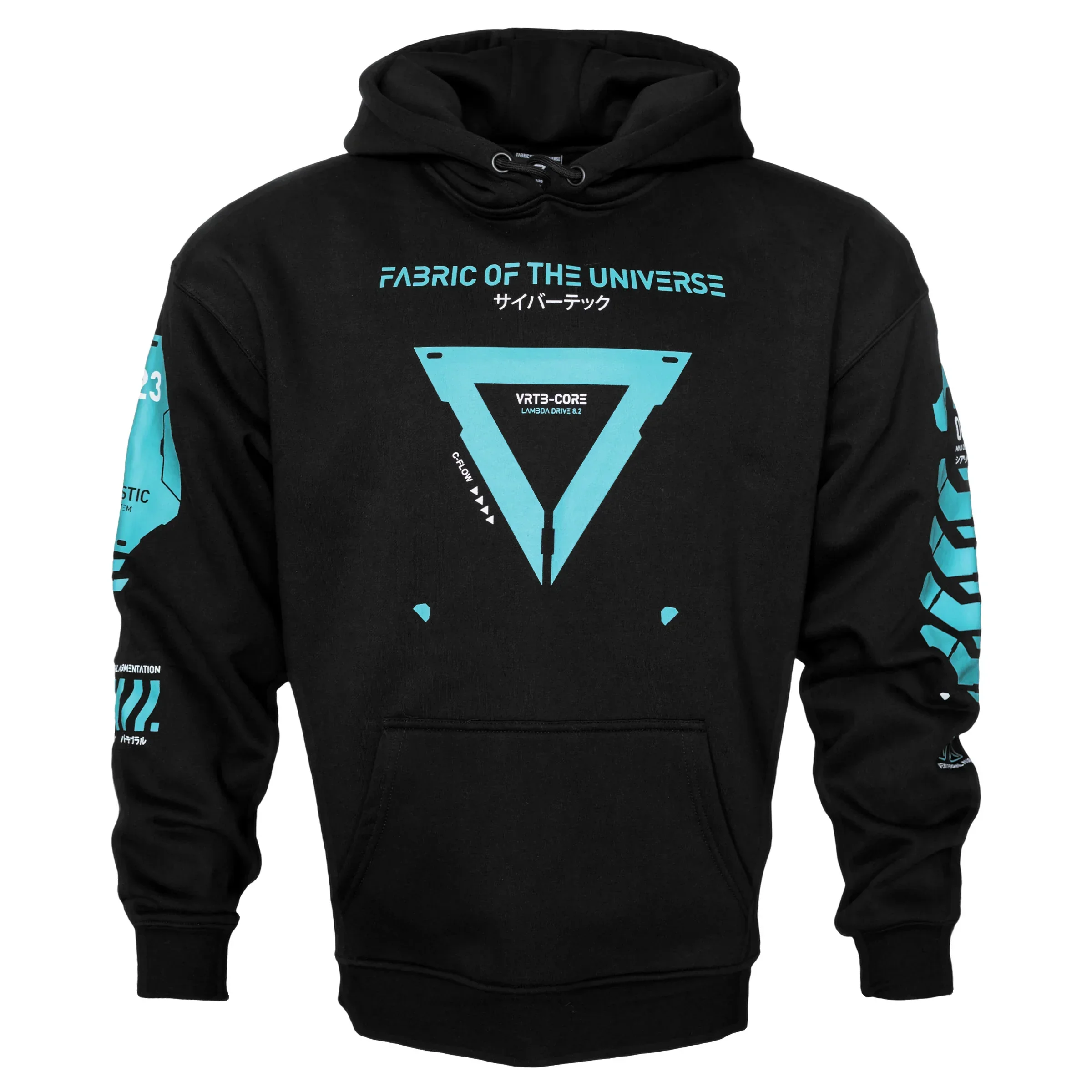 VRTB-02 Black Teal Hoodie - Image 2
