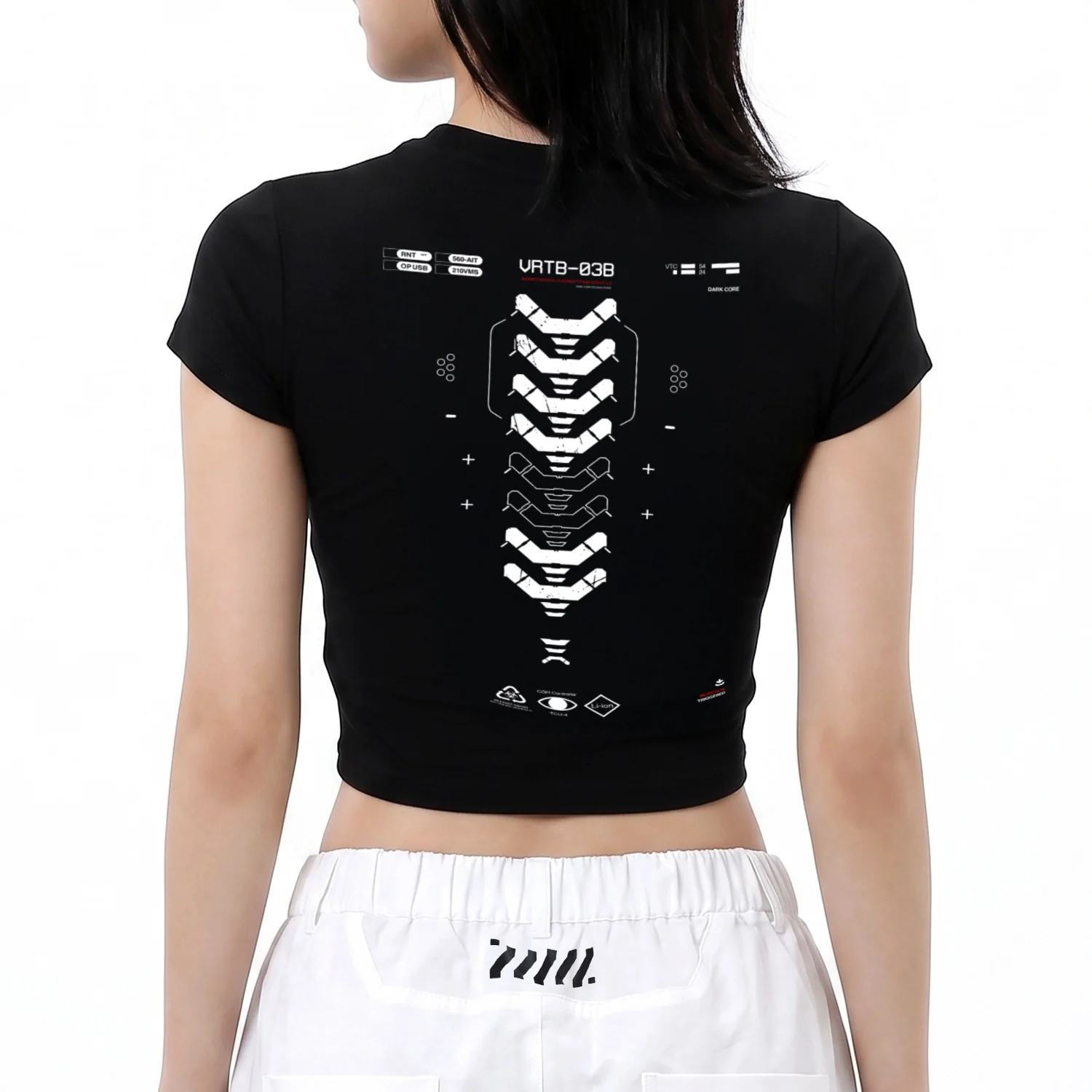 VRTB-03B Black Semi-Crop T - Image 5