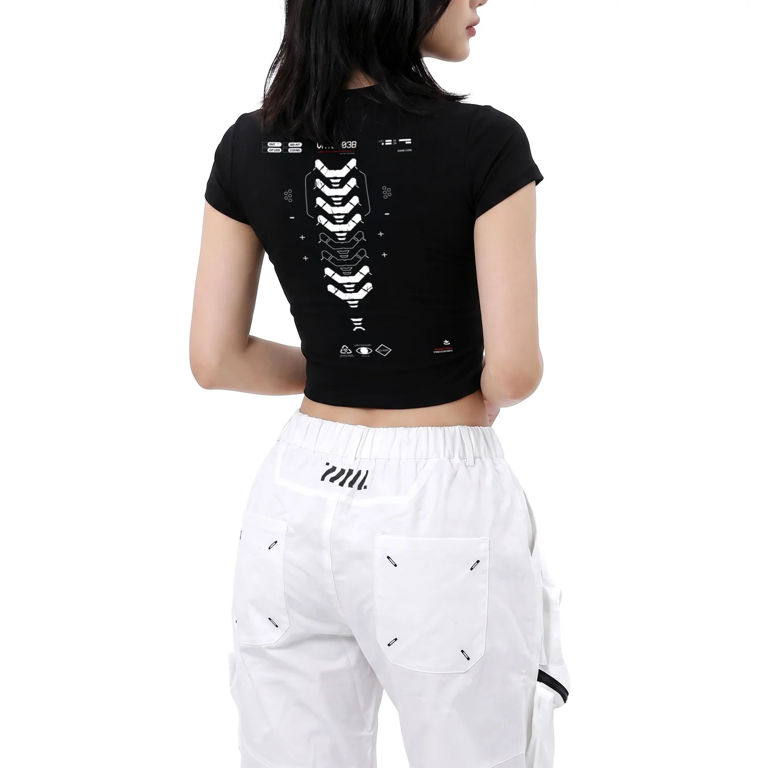 VRTB-03B Black Semi-Crop T - Image 6