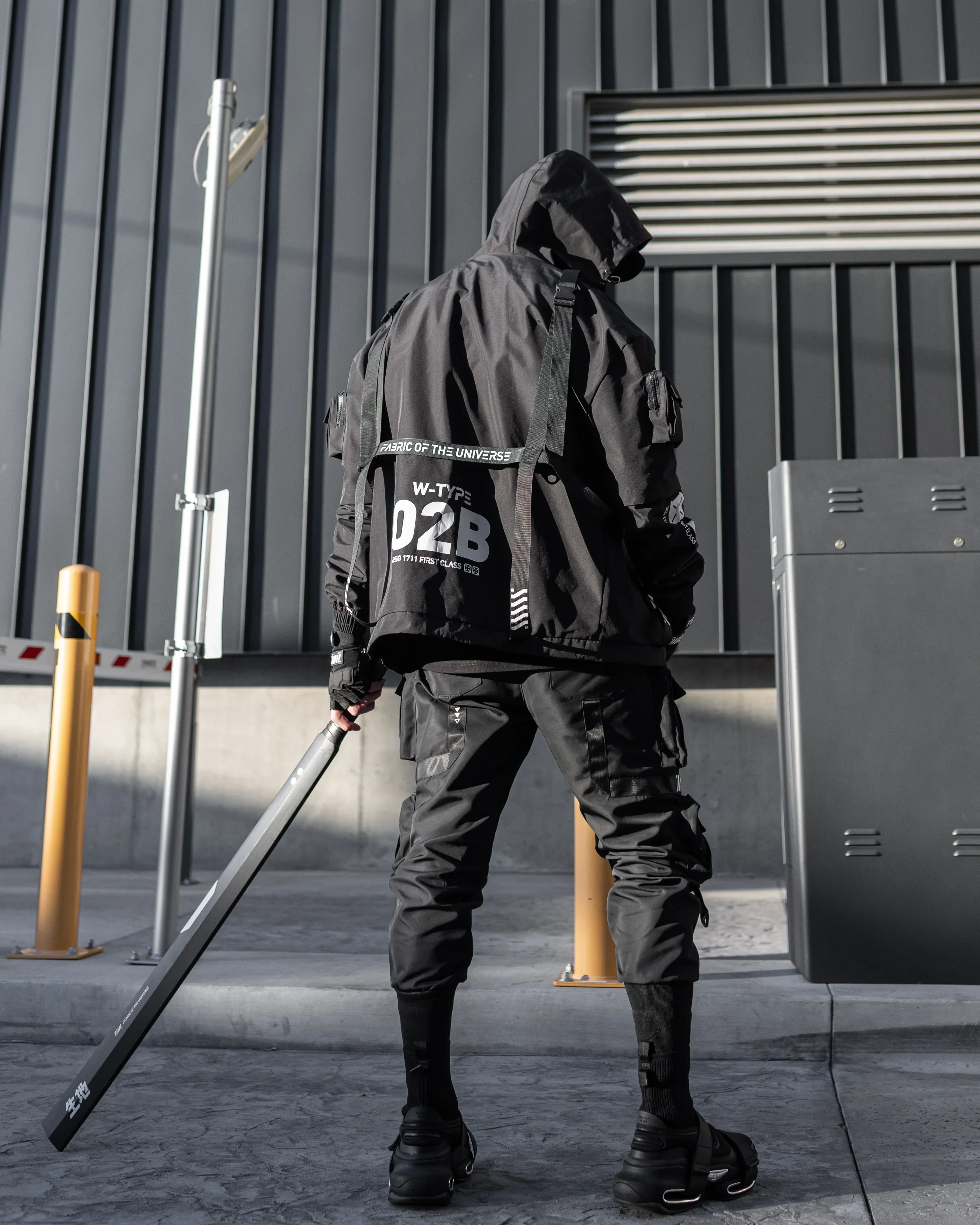 W-Type 02B Black Windbreaker - Image 3