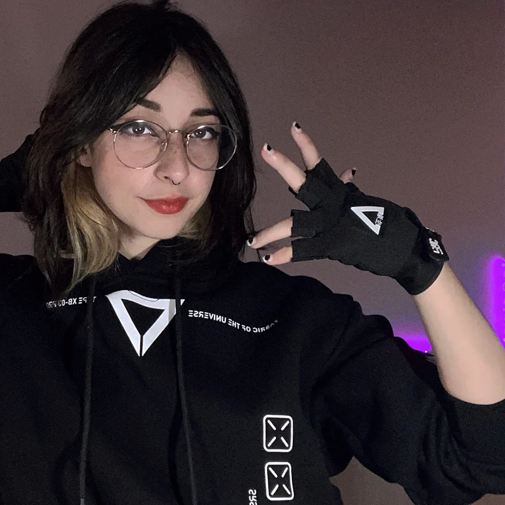 XB-03 Black Crop Hoodie - Image 5