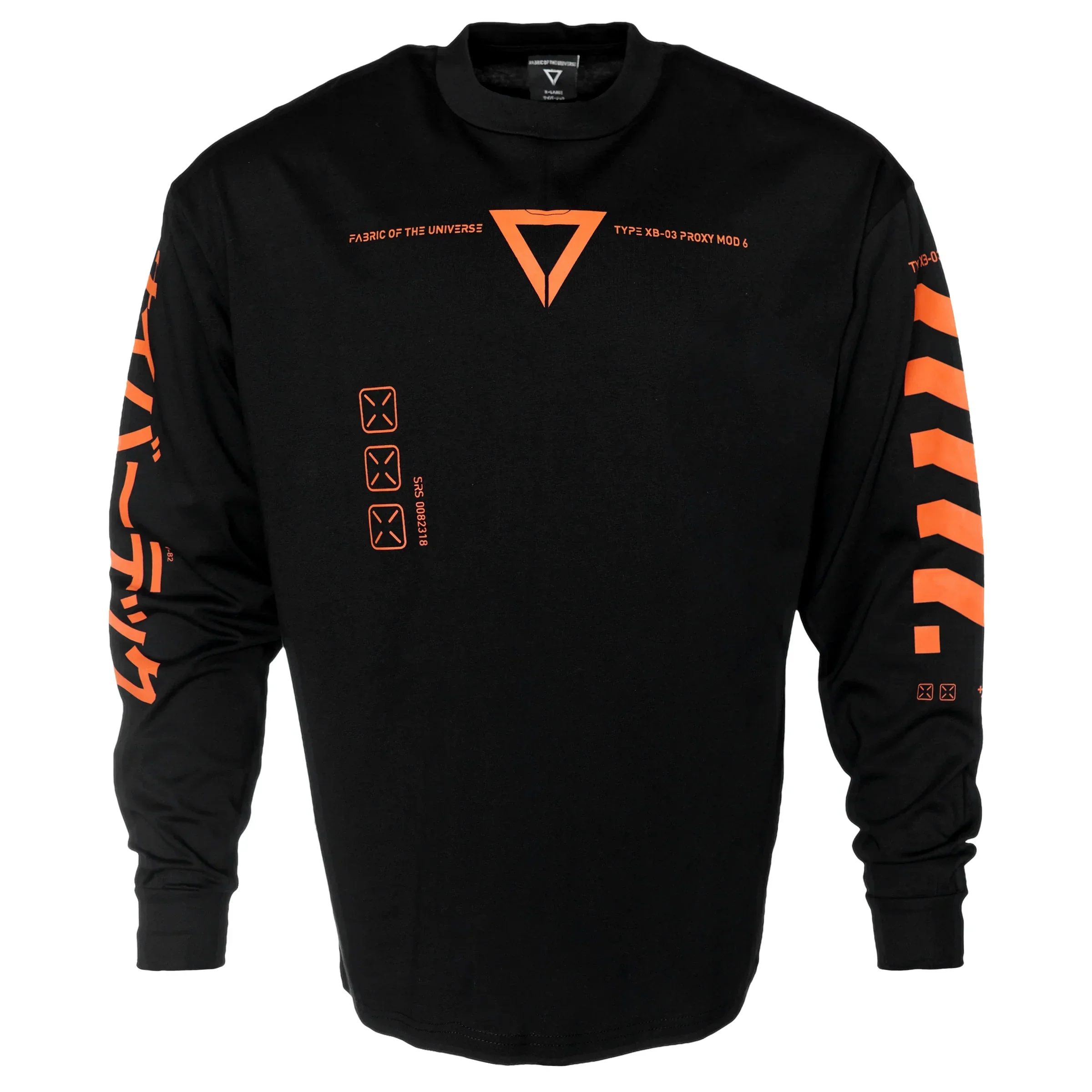 XB-03 Black Orange Long Sleeve T - Image 2