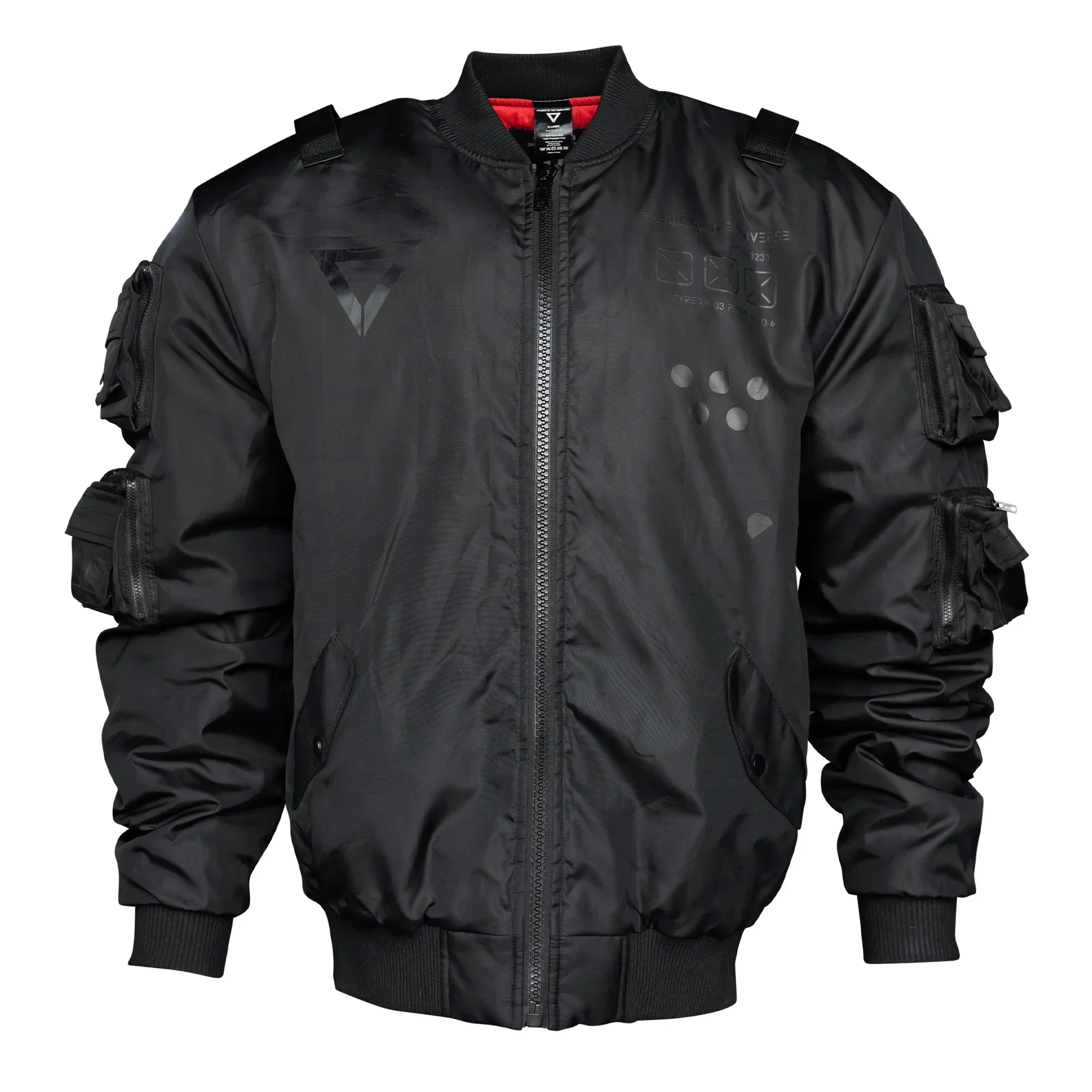XB-03 Stealth Black Bomber Jacket - Image 2
