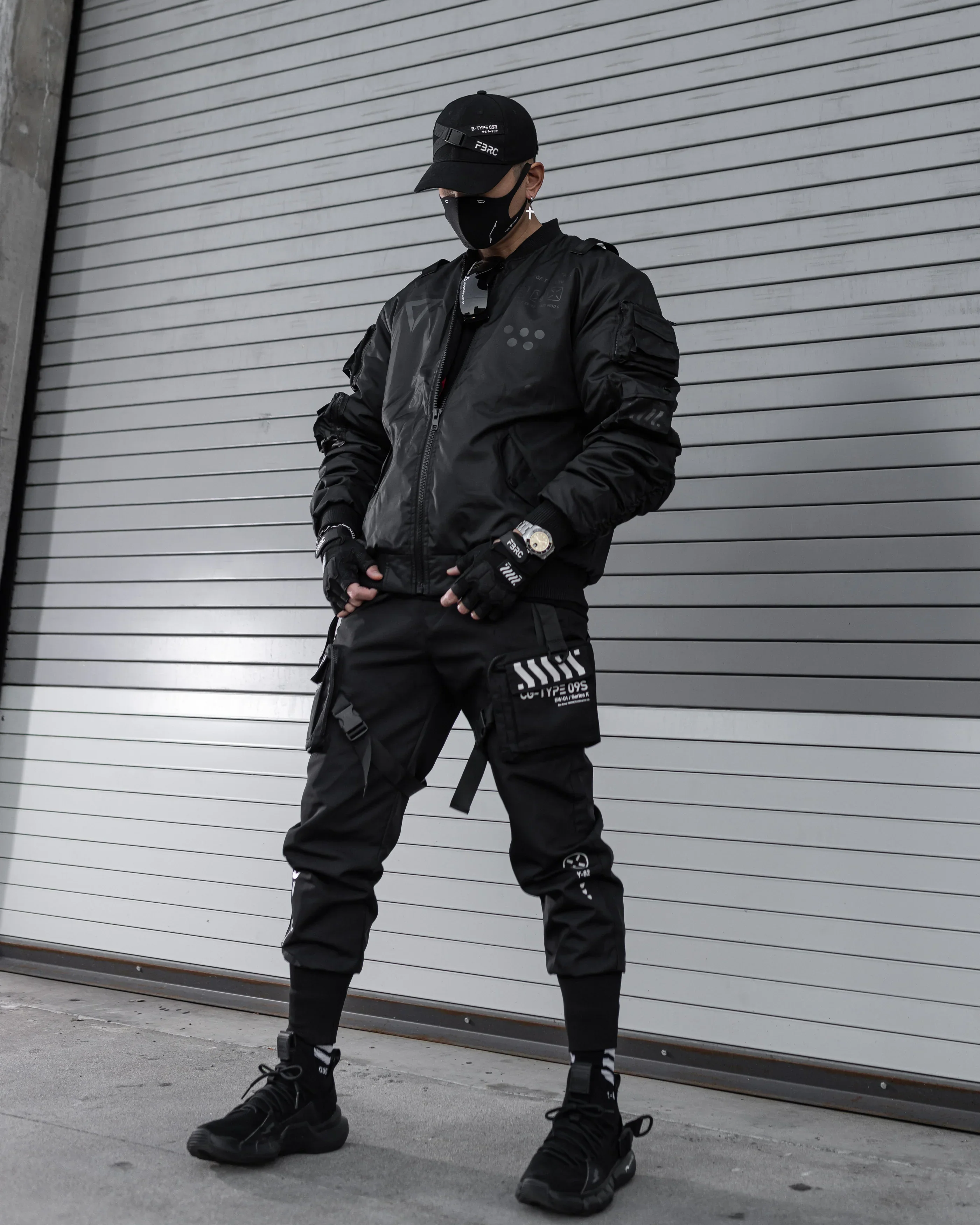 XB-03 Stealth Black Bomber Jacket - Image 4