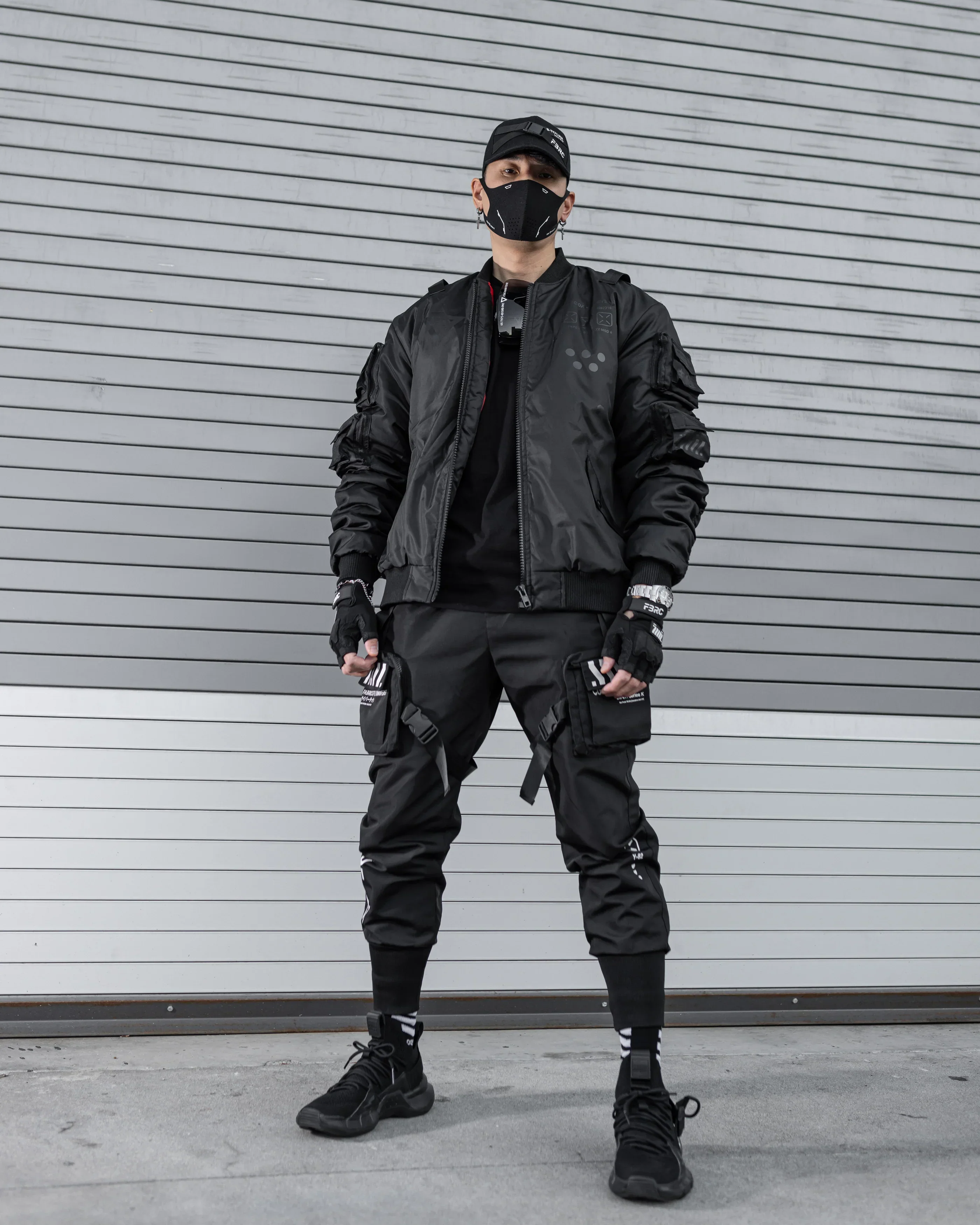 XB-03 Stealth Black Bomber Jacket - Image 5