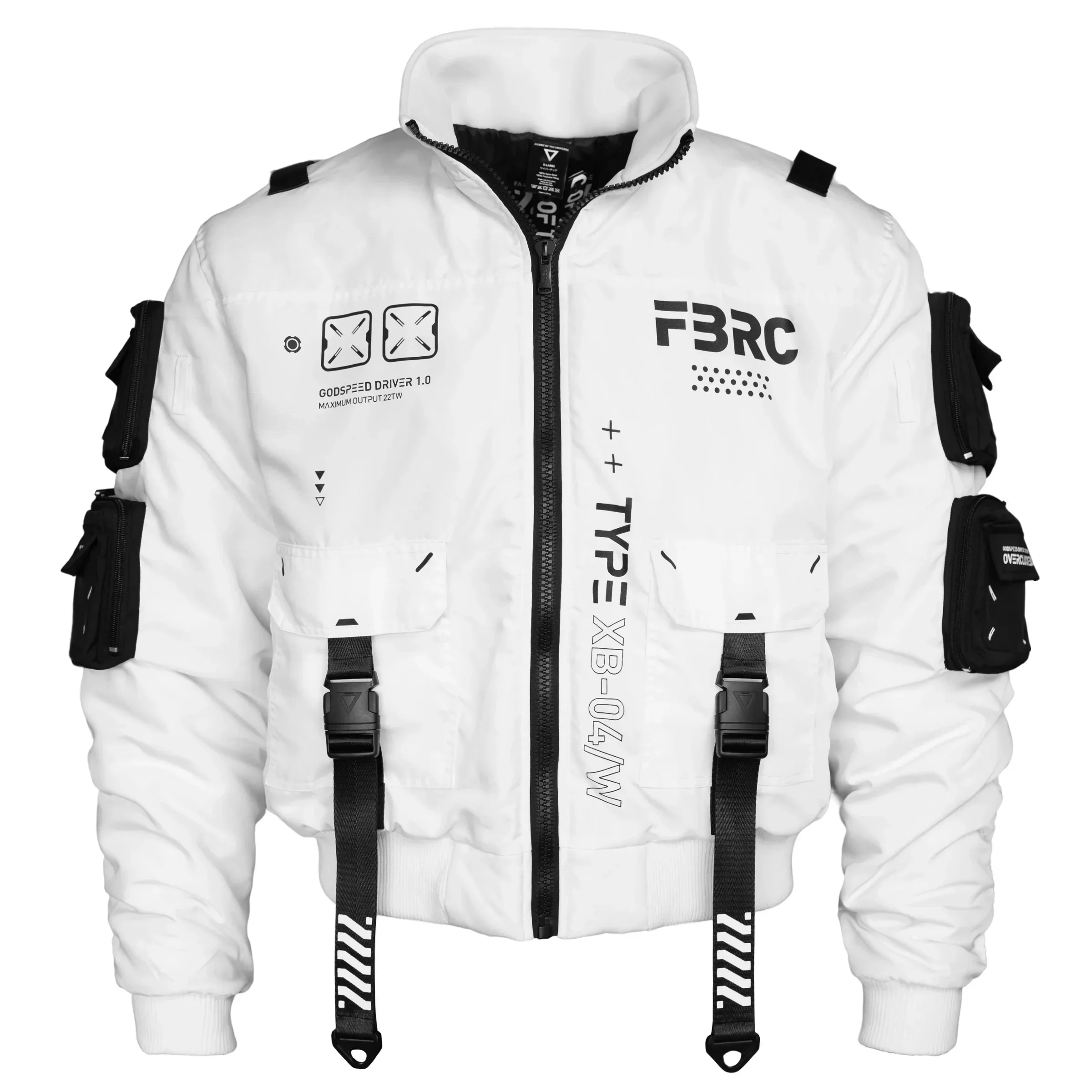 XB-04 White Short Bomber Jacket - Image 2