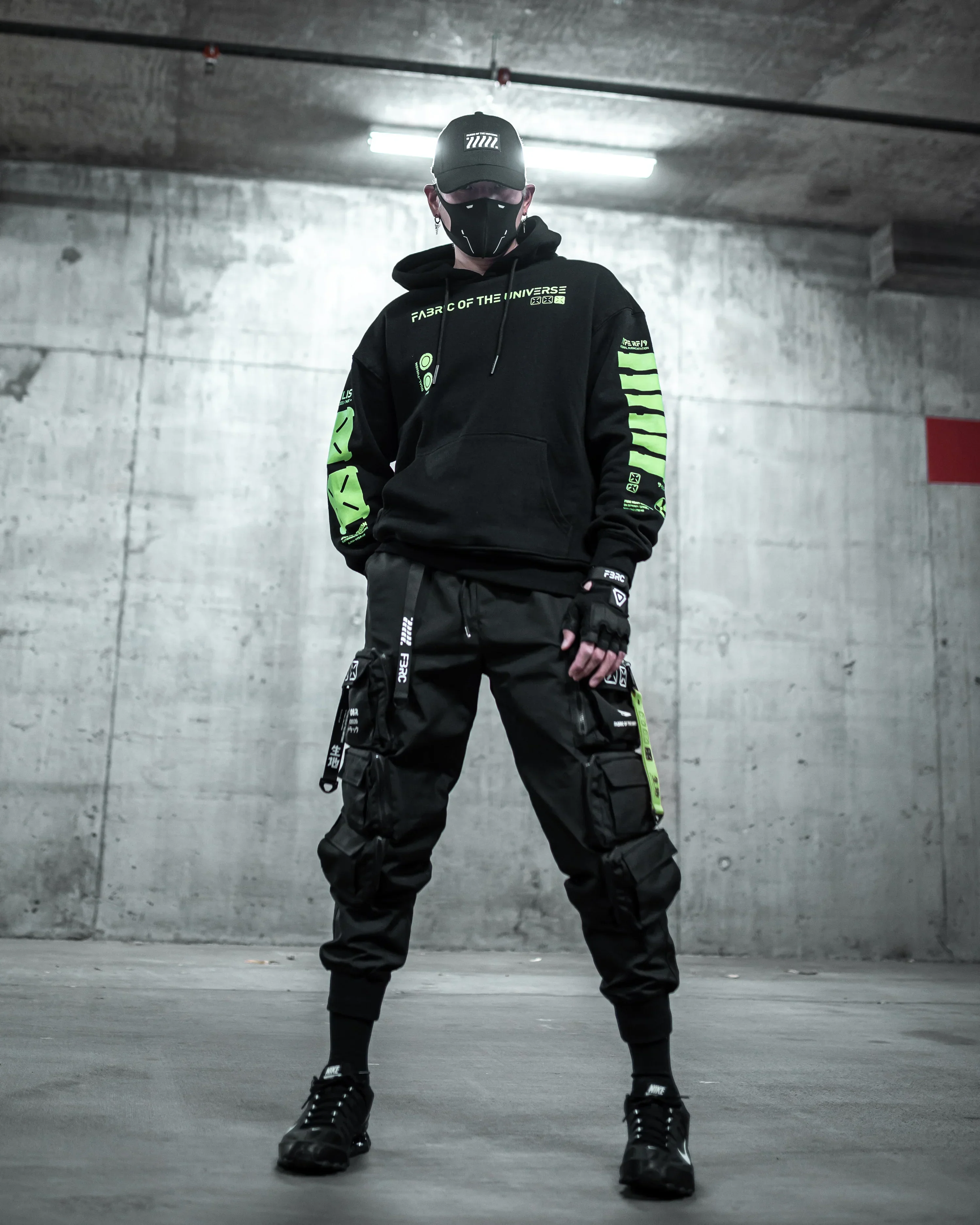 Y-2050 Black Lime Hoodie - Image 3