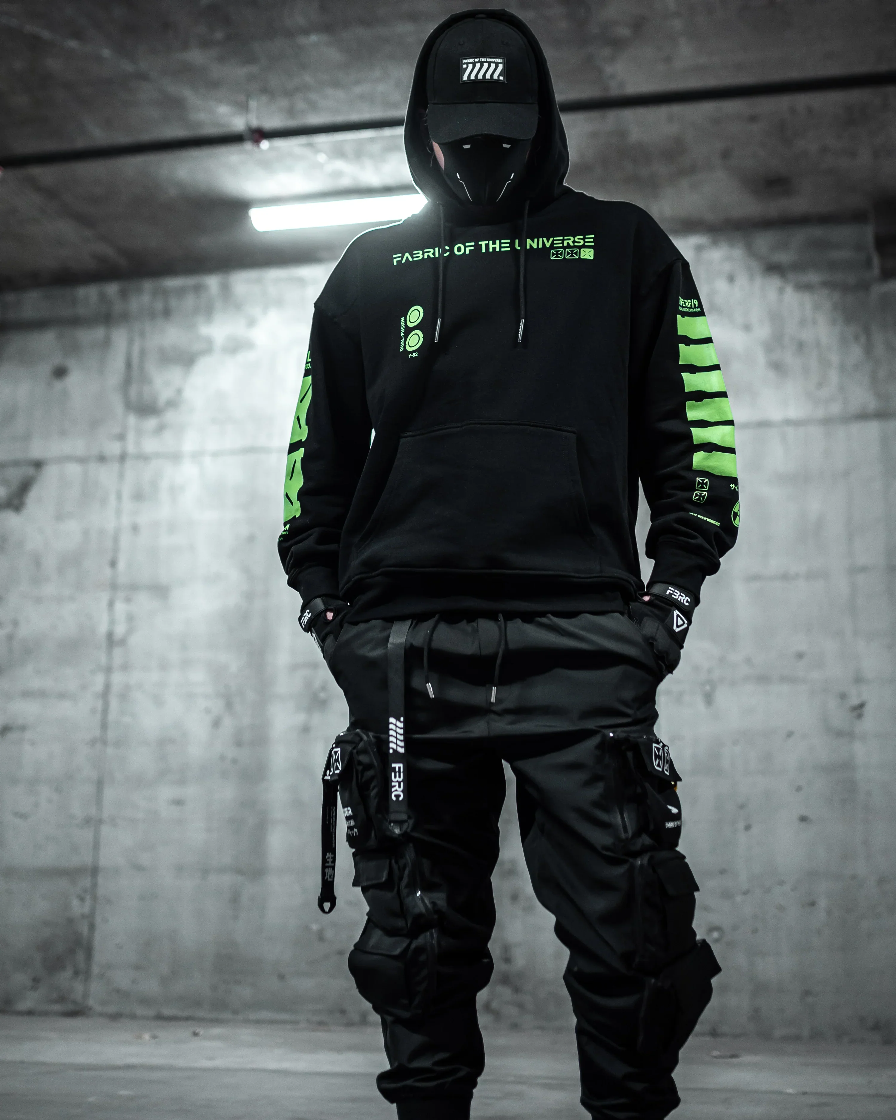 Y-2050 Black Lime Hoodie - Image 5