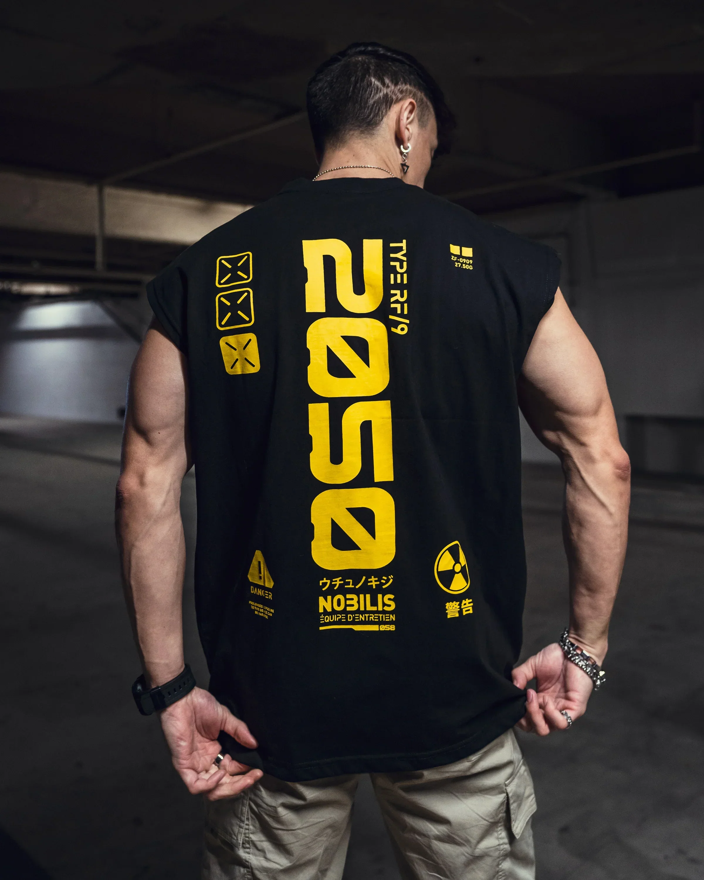 Y-2050 Black Oversized Sleeveless T - Image 5