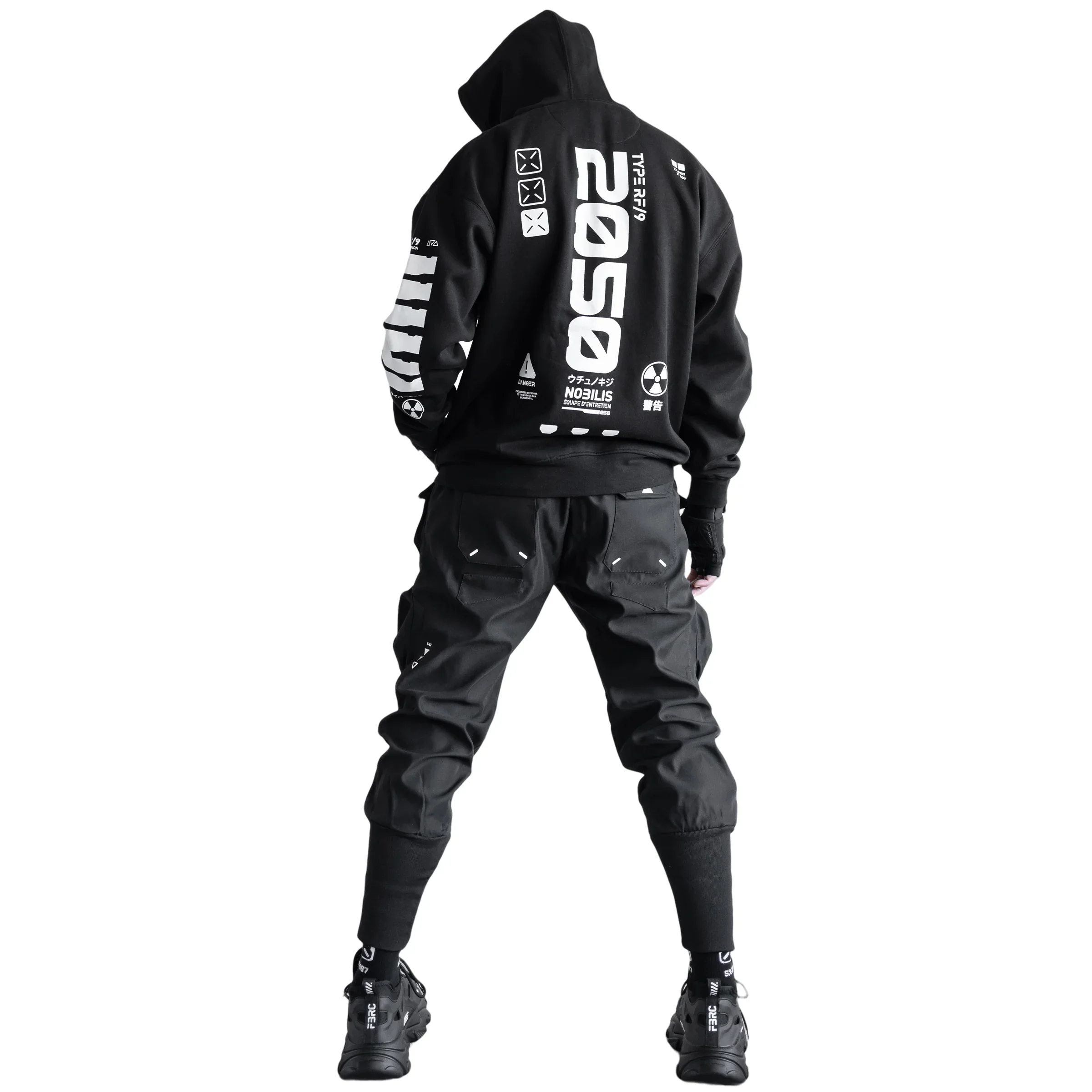 Y-2050 Black Zip Hoodie - Image 5