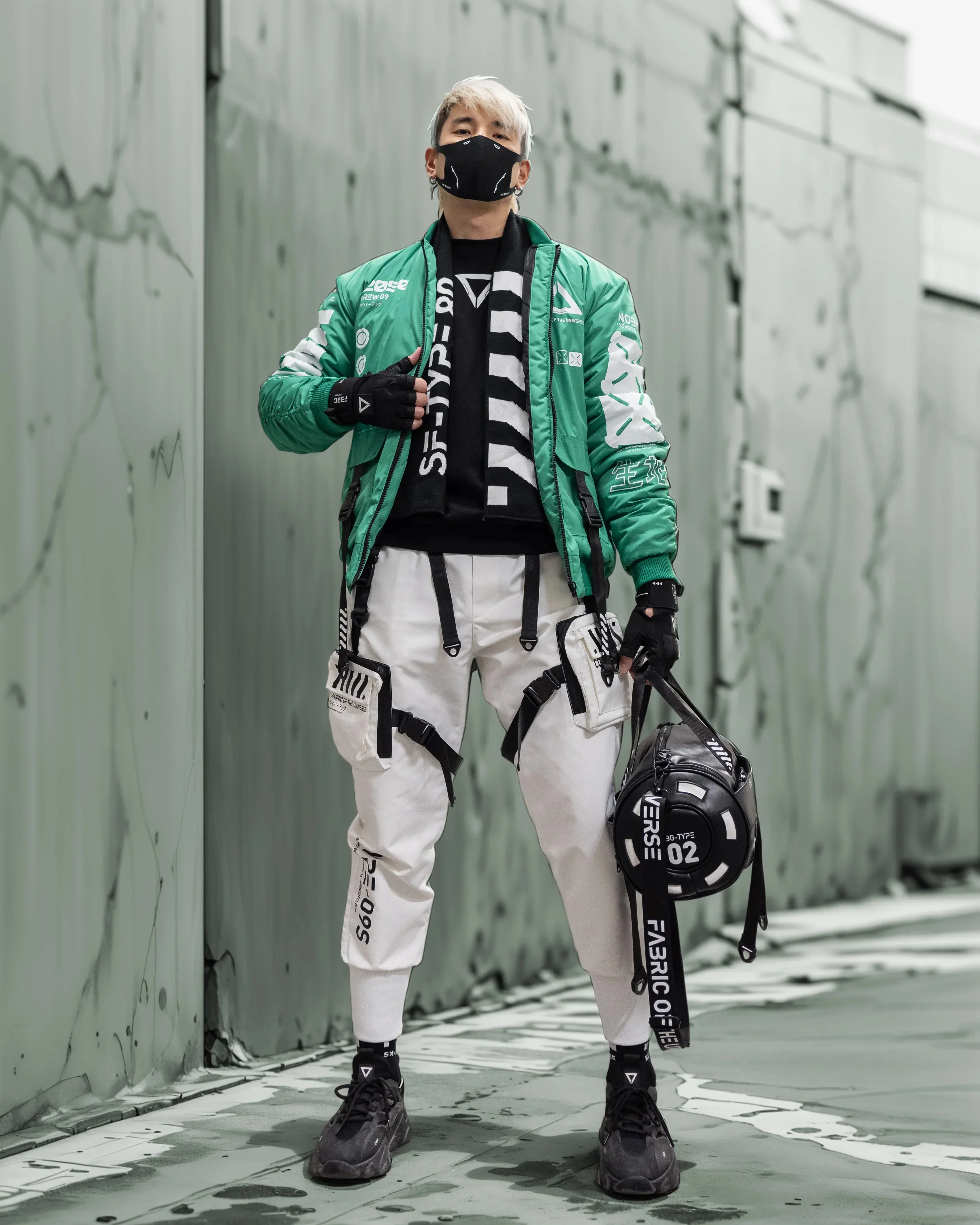 Y-2050 Green Bomber Jacket - Image 3