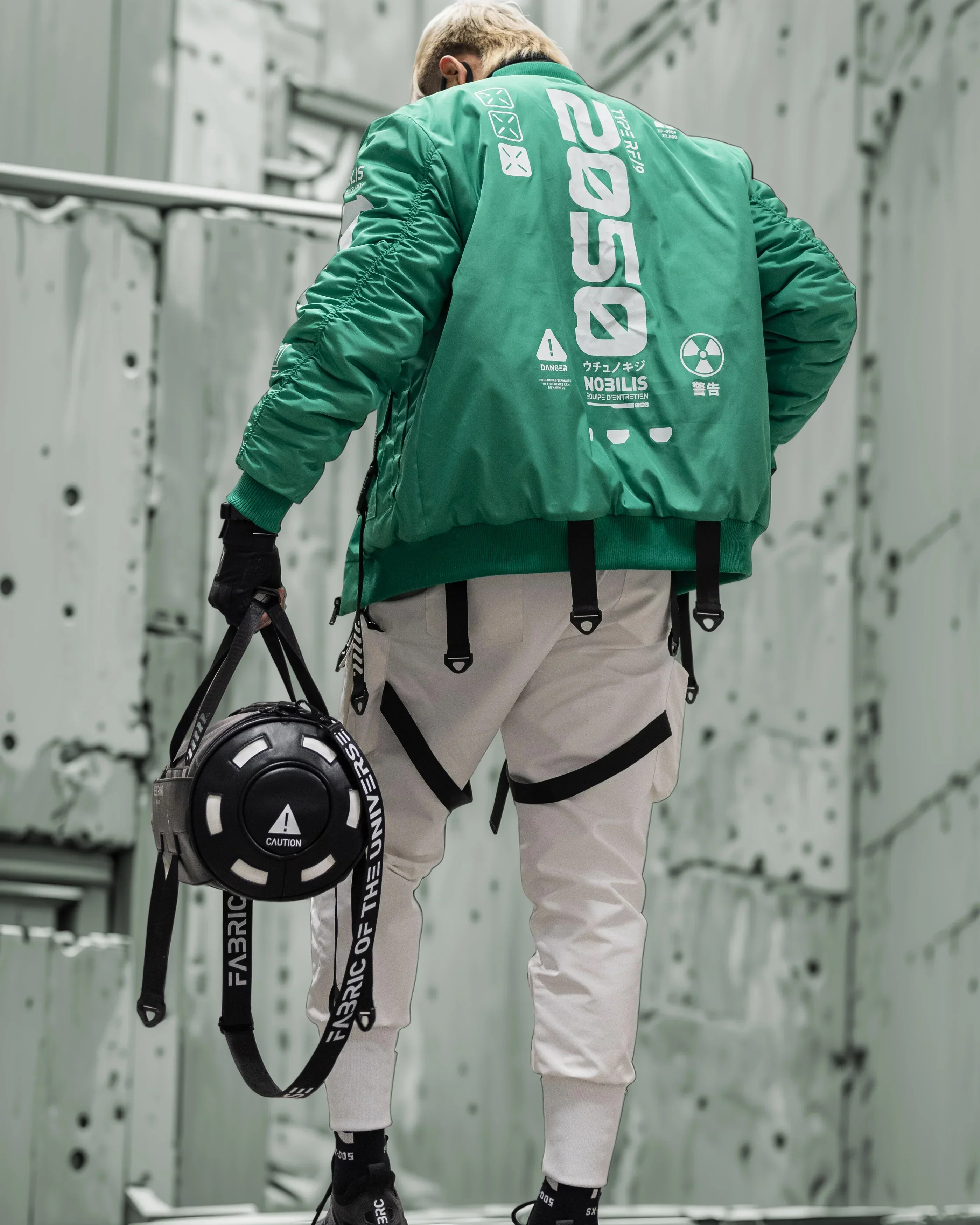 Y-2050 Green Bomber Jacket - Image 5