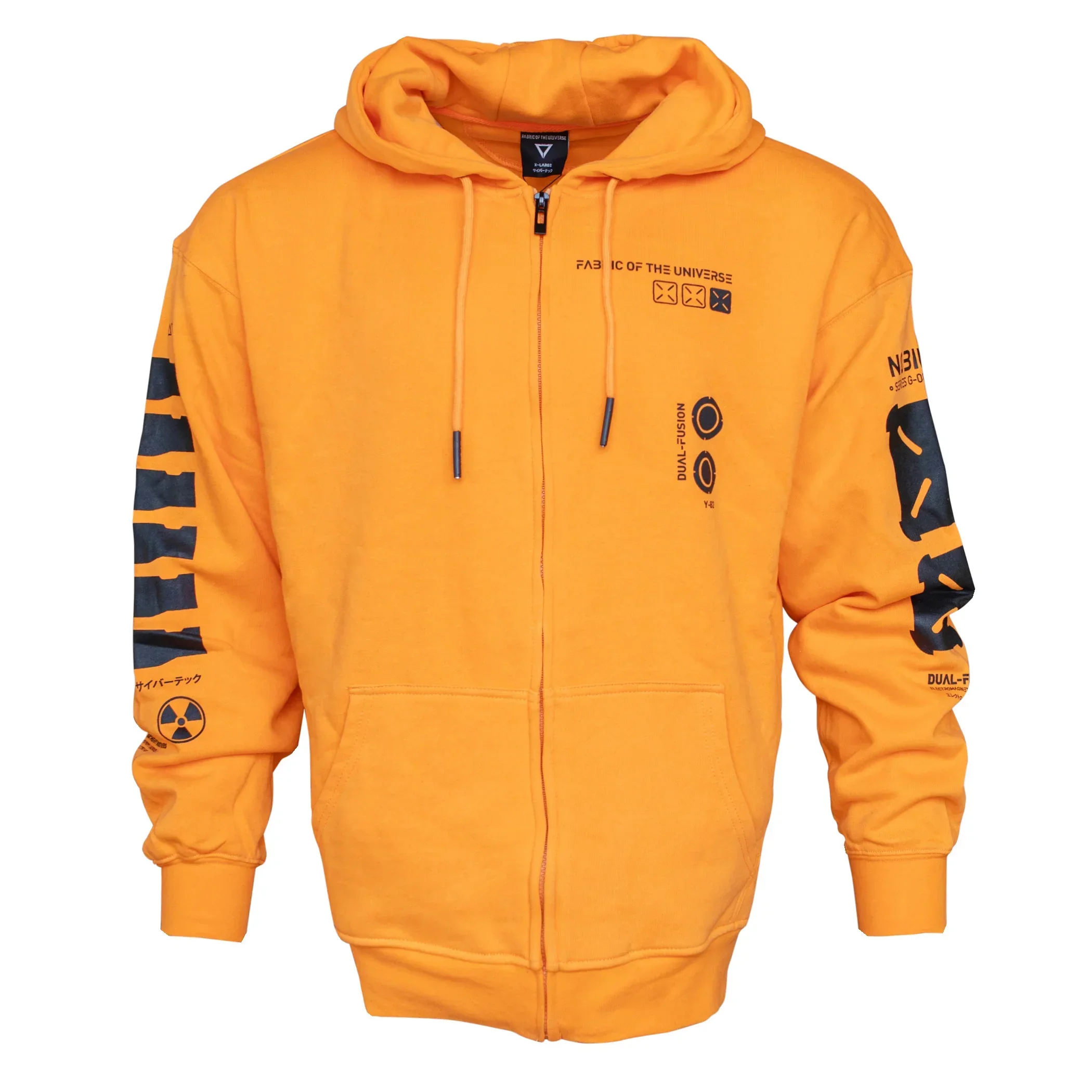 Y-2050 Safety Orange Zip Hoodie - Image 2